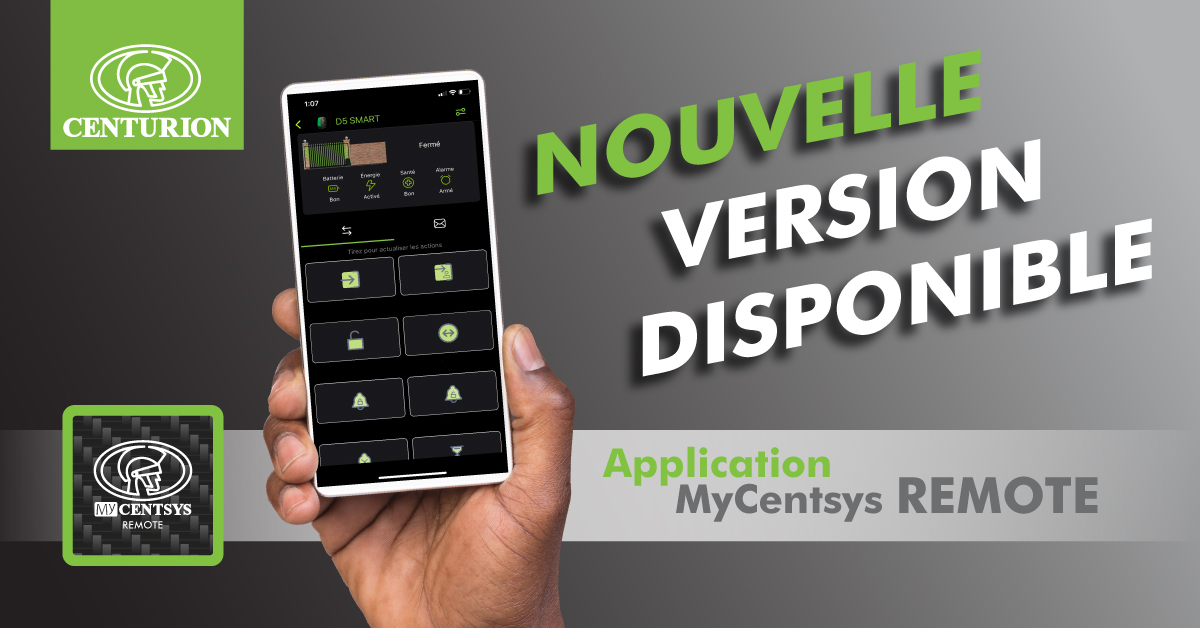 Nouvelle Mise à Jour de MyCentsys Remote (V1.1.0.55) – Fonctionnalités et Améliorations!