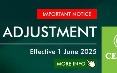 Price Adjustment Effective 1 June 2025
