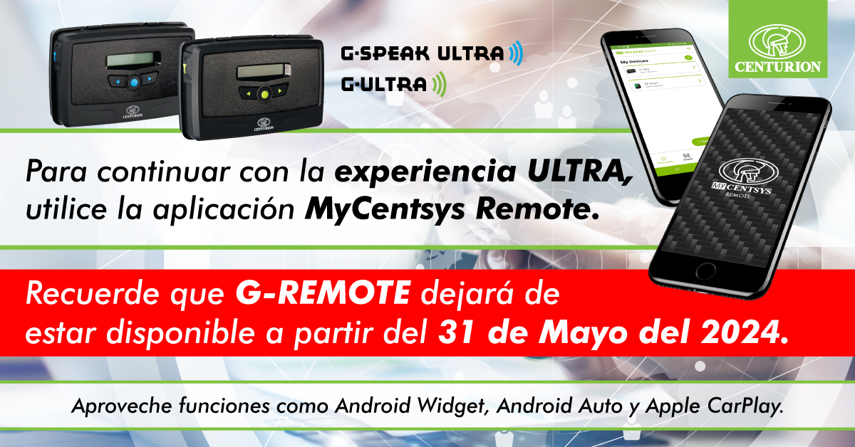 G-Remote dejará de estar disponible a partir del 31 de Mayo del 2024…¡Pero MyCentsys Remote ya está aquí!