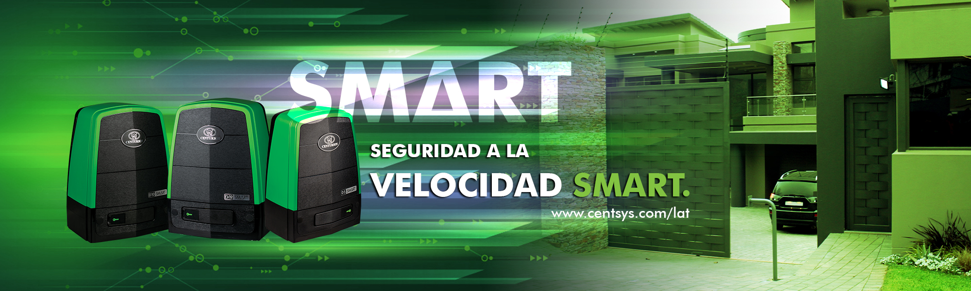 Asegure su propiedad con nuestros motores de portón SMART de alta velocidad.