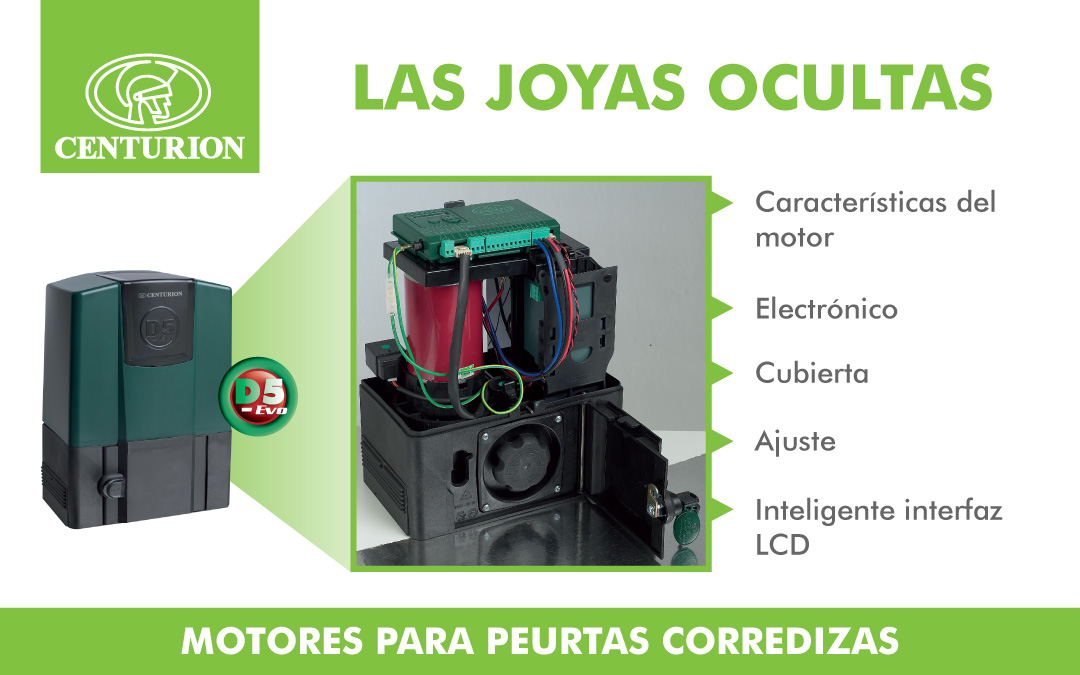 Las joyas ocultas del motor para puertas CENTURION D5-Evo